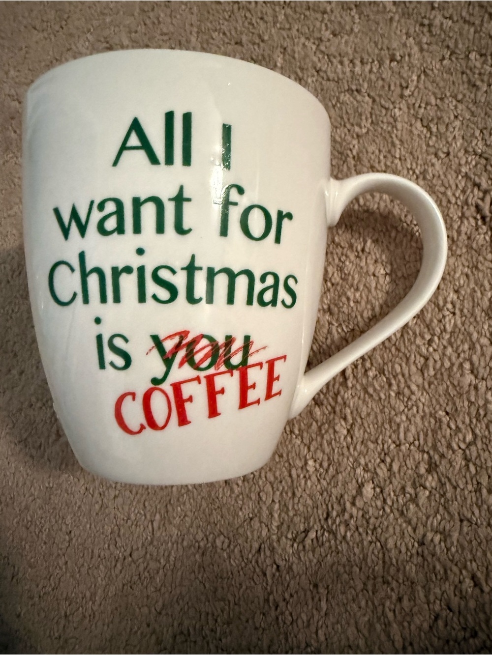 NWOT Pfaltzgraff Everyday | All I Want for Christmas is Coffee Ceramic Mug